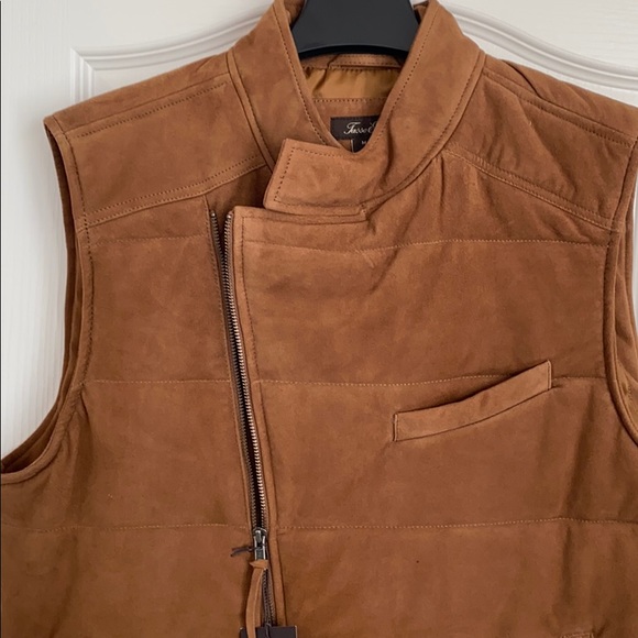 Tasso Elba Mens Suede Winter Vest - Picture 7 of 8